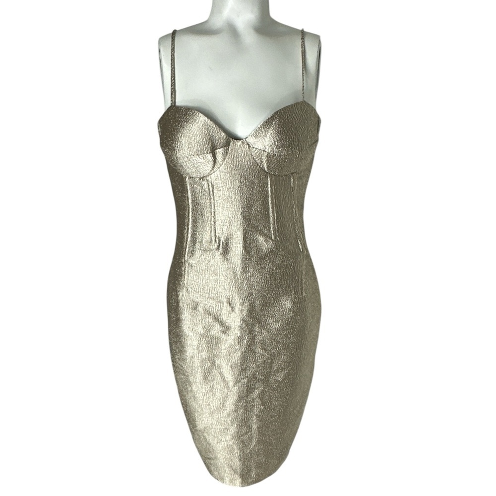 Bardot Gold Mini Dress